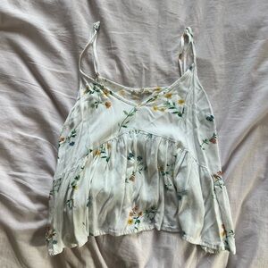 White Floral Tank